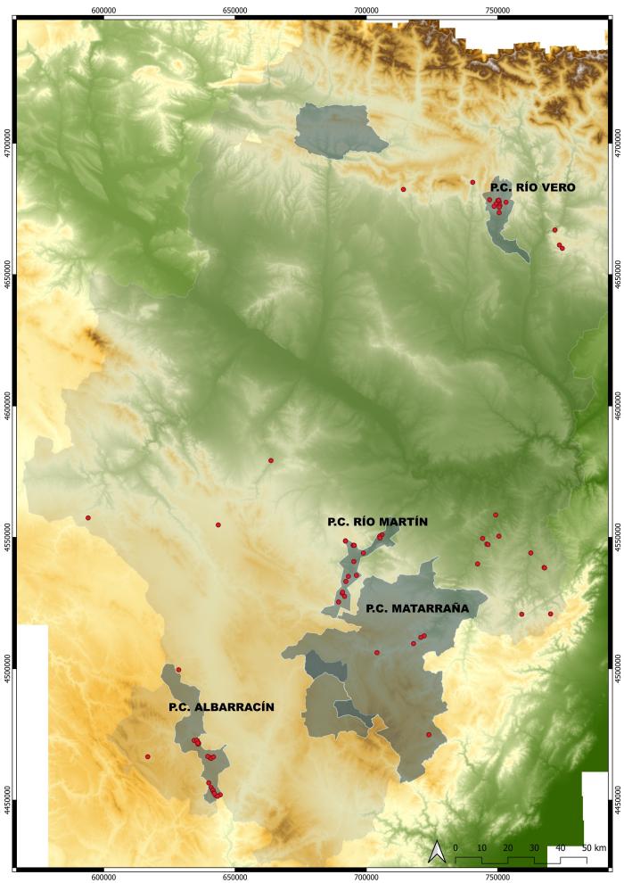 Plano de yacimientos protegidos