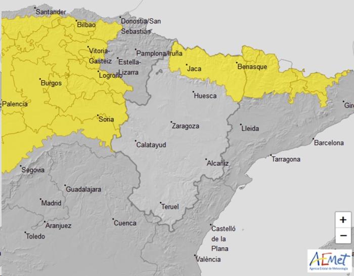 Aviso amarillo tormentas