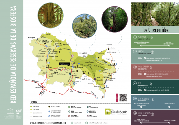 Mapa de las rutas.