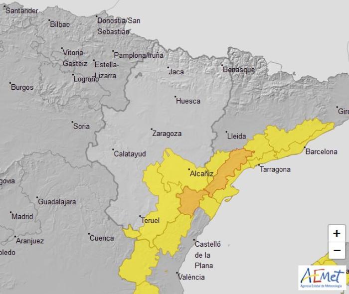 Mapa aviso por viento