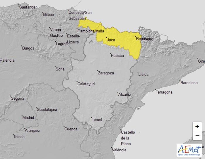 Aviso amarillo por riesgo de aludes