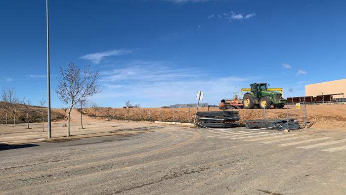 Obras de ampliación en la plataforma ferroviaria de Platea