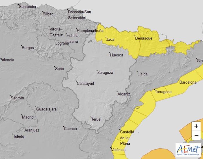 Aviso amarillo por temperaturas mínimas para este lunes, 06 de febrero