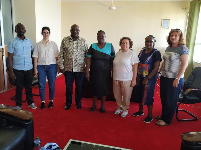 Reunión en el Ministerio de Agricultura y Pesca en Kisumu.