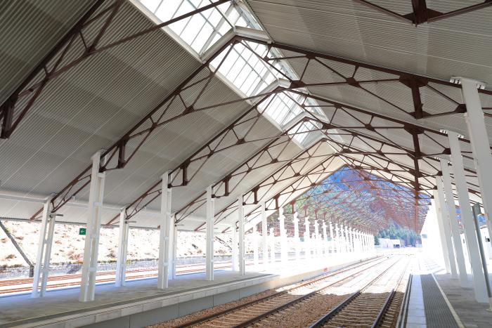 Visita a la obra ferroviaria en Canfranc