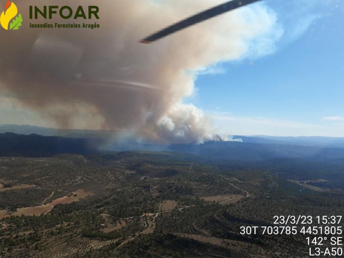 Imagen del incendio de San Agustín.