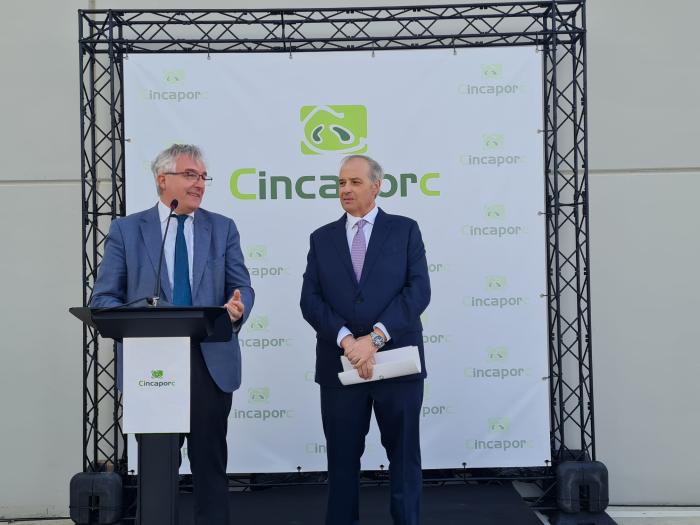 Inauguración de la fábrica de piensos Cinca Porc, en Fraga.