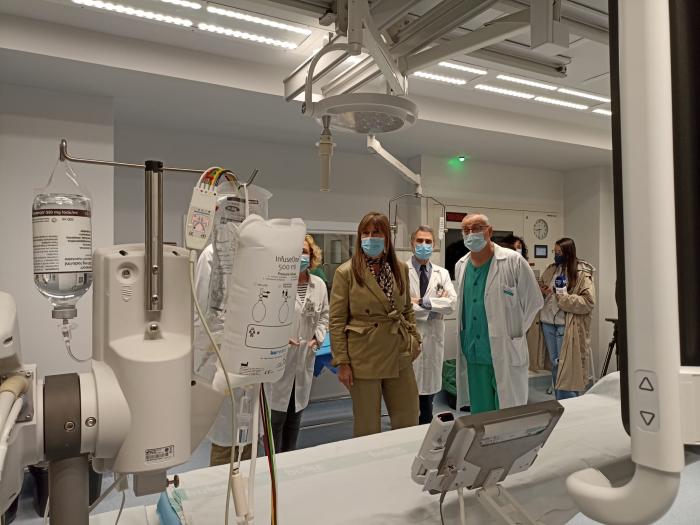 Repollés, en la nueva sala de Cardiología Intervencionista