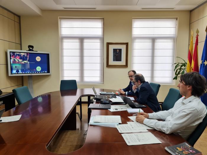 Imagen de la participación telemática en la Mesa de la Sequía.