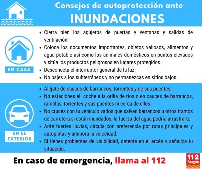 Consejos de autoprotección ante inundaciones