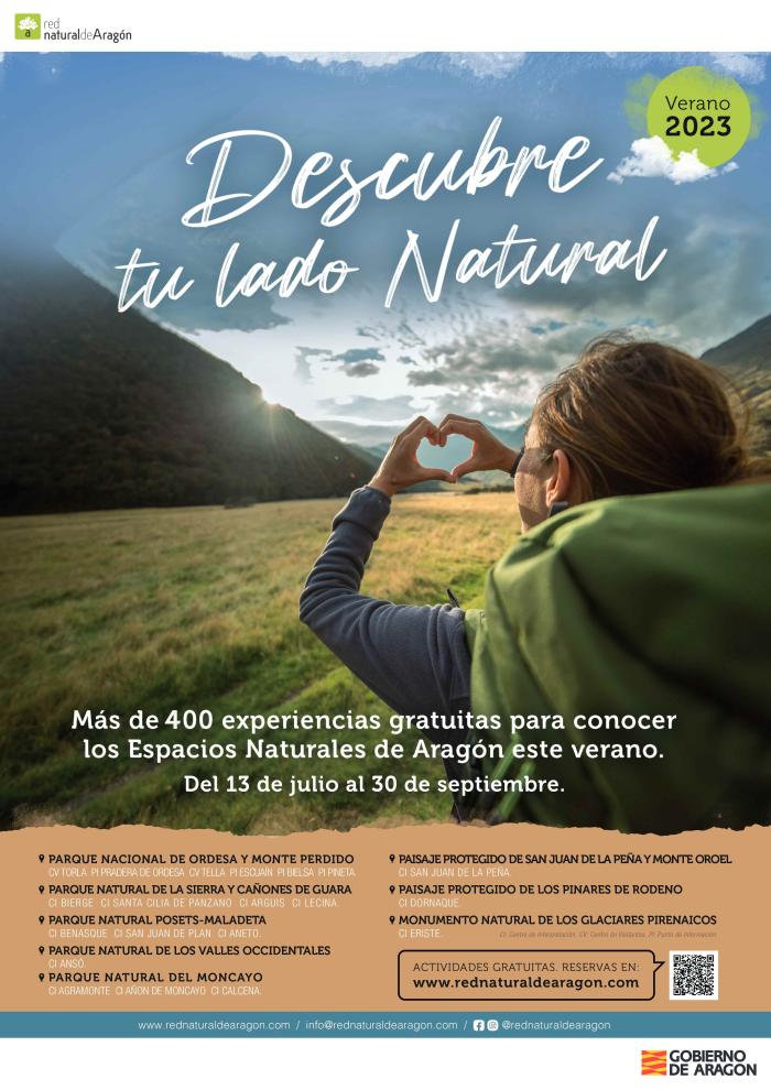 Cartel del programa de verano de la Red Natural de Aragón