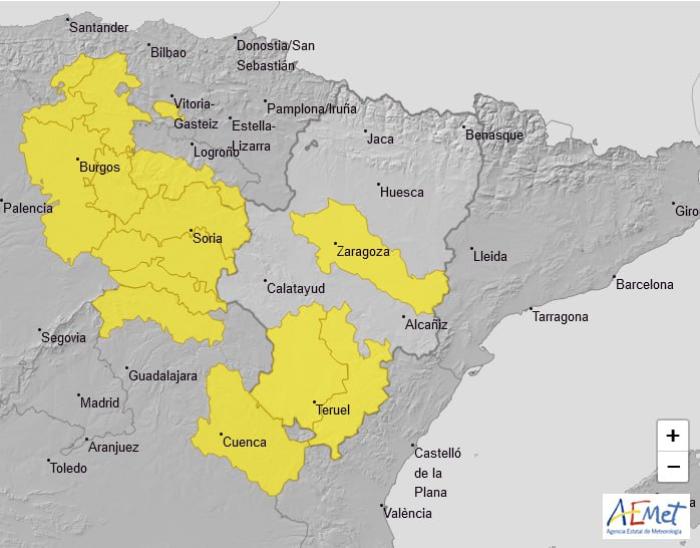 Aviso nivel amarillo por tormentas