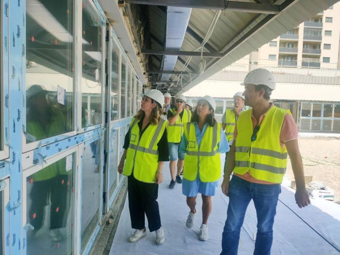 La consejera visitó las obras este miércoles.