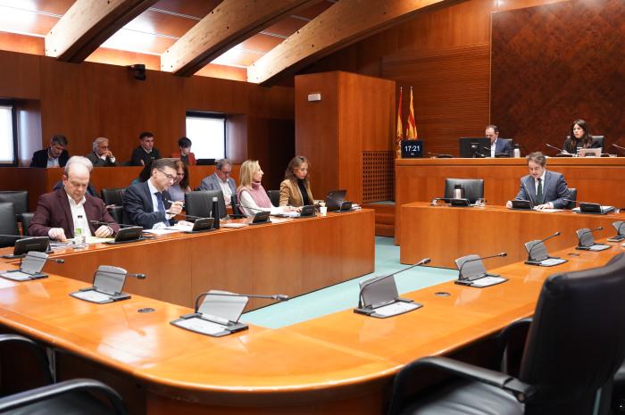 Roberto Bermúdez de Castro durante su comparecencia en las Cortes de Aragón