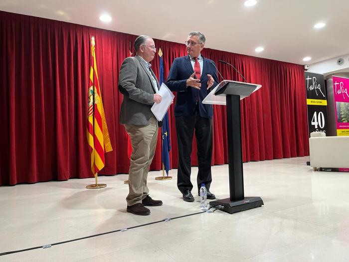 Blasco, en la presentación del número 40 de la revista 'Turia'.