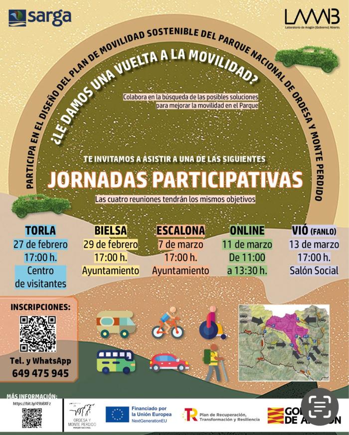 Cartel con las reuniones previstas.