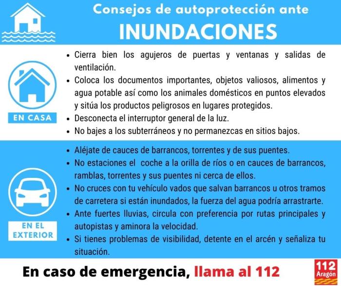 Consejos de autoprotección ante Inundaciones