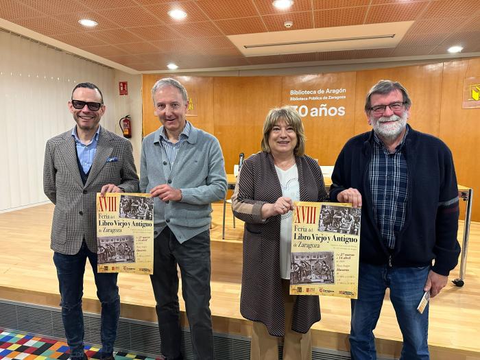 Inauguración de la XVIII Feria del Libro Viejo y Antiguo de Zaragoza.