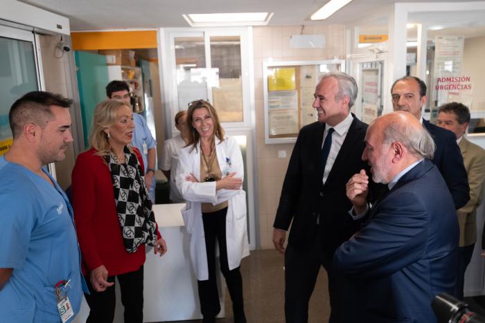 El presidente viaja a Calatayud y visita las Urgencias del Hospital Ernest Lluch