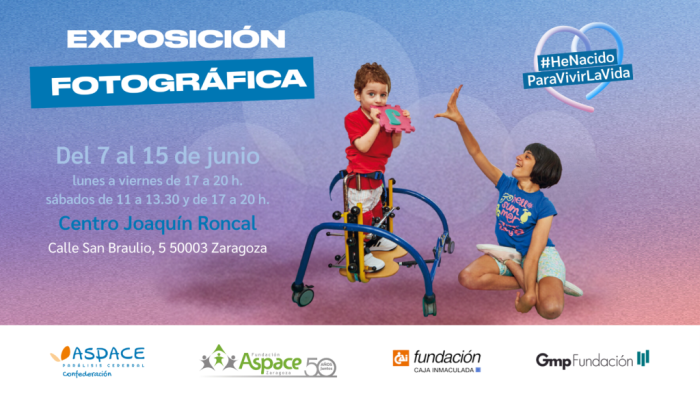 La exposición 'He nacido para vivir la vida' expone el día a día de niños y niñas con parálisis cerebral