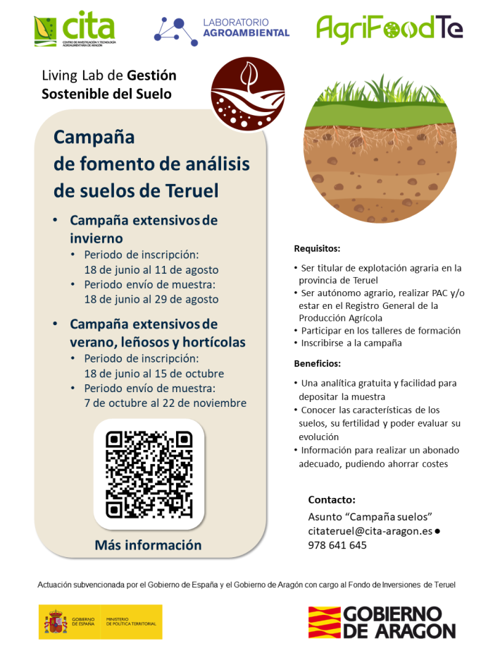 El Centro de Innovación en Bioeconomía Rural de Teruel lanza una campaña de fomento de analíticas de suelos de la provincia turolense