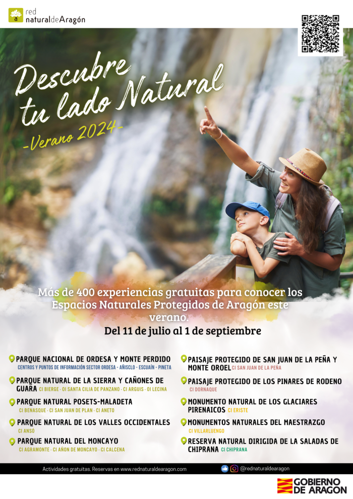 Cartel de Red natural de las actividades que se abren este 11 de julio con más de 400 actividades gratuitas.