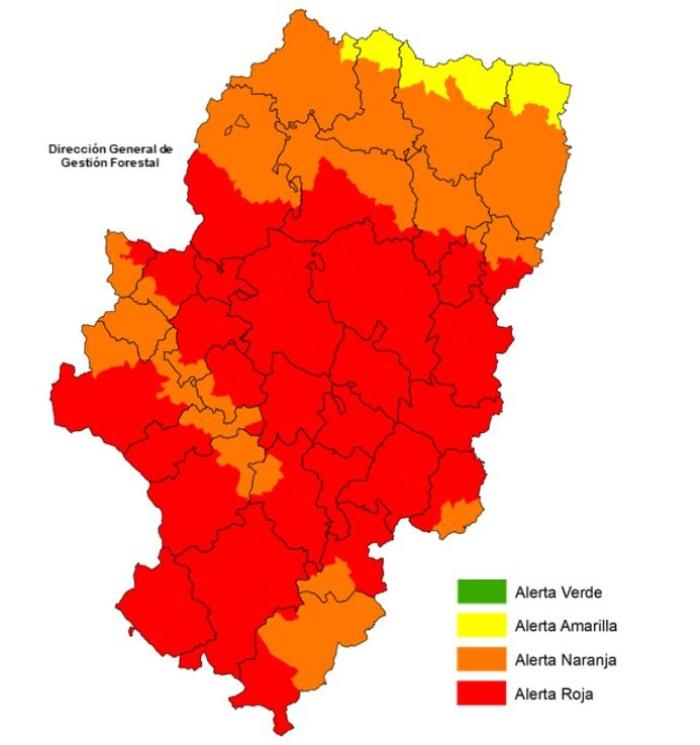 Nivel de Alerta de Peligro de Incendios Forestales (NAPIF) 19/7/24