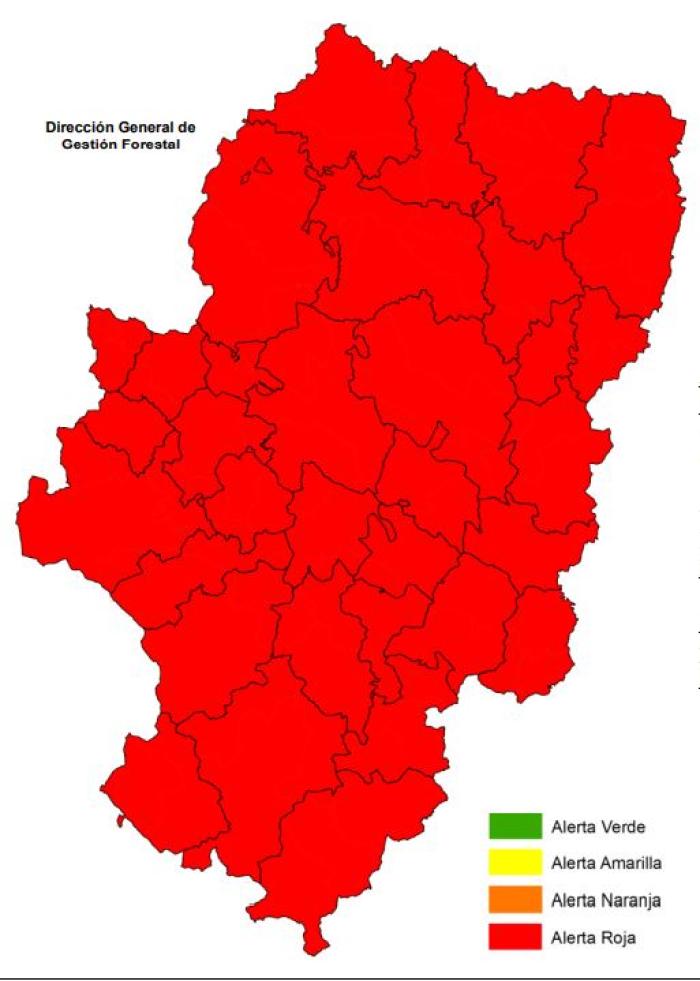 Nivel de Alerta de Peligro de Incendios Forestales (NAPIF) 24/7/24