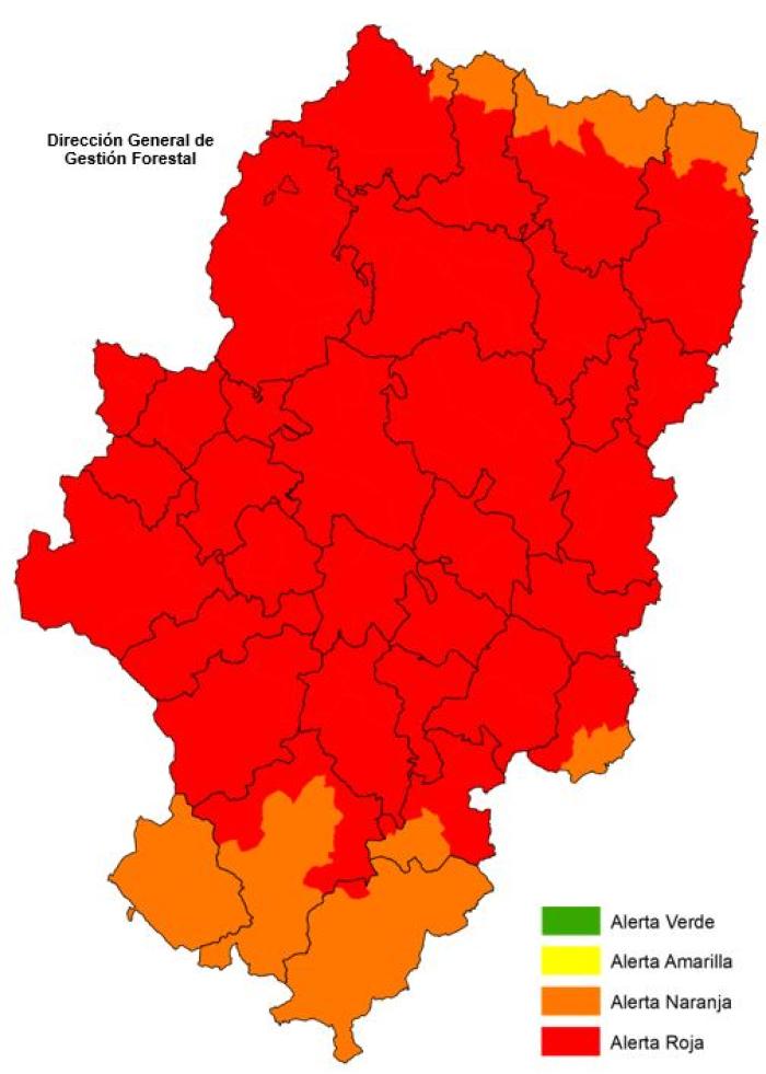 Nivel de Alerta de Peligro de Incendios Forestales (NAPIF) 28/7/24