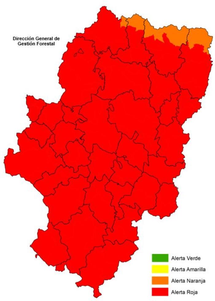 Nivel de Alerta de Peligro de Incendios Forestales (NAPIF) 29/7/24