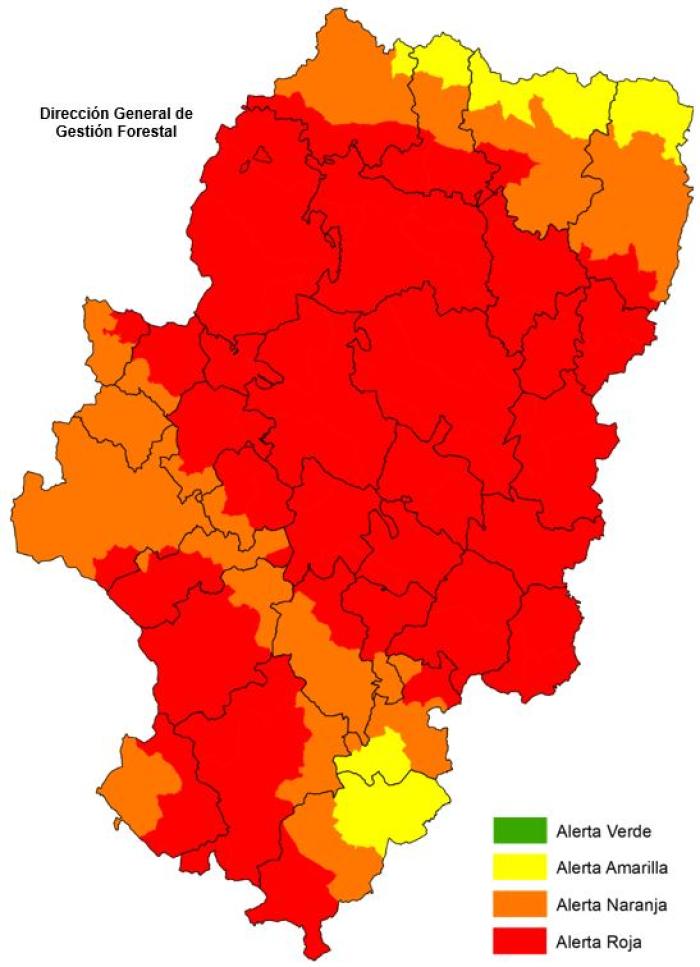 Nivel de Alerta de Peligro de Incendios Forestales (NAPIF) 9/8/24