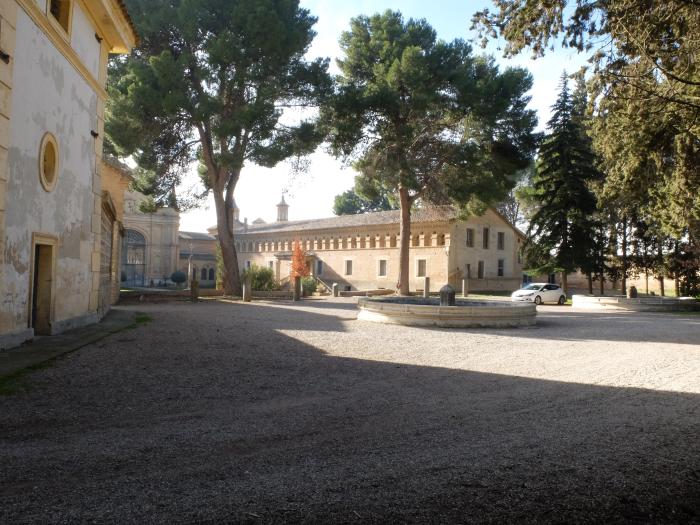 Zona de entrada a la Cartuja de Aula Dei.