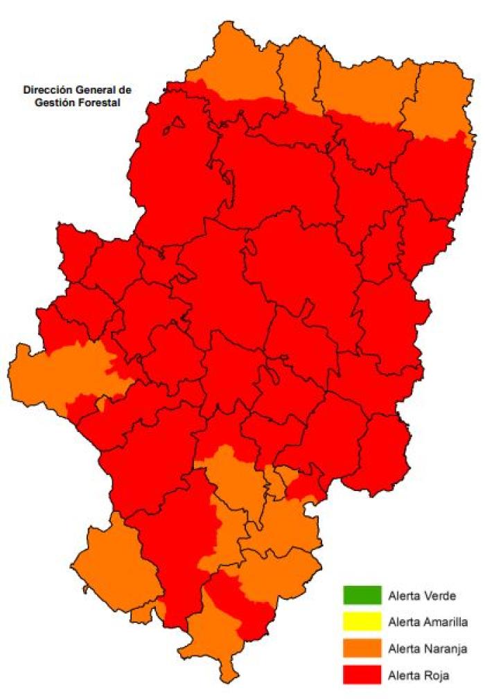 Nivel de Alerta de Peligro de Incendios Forestales (NAPIF) 12/7/24