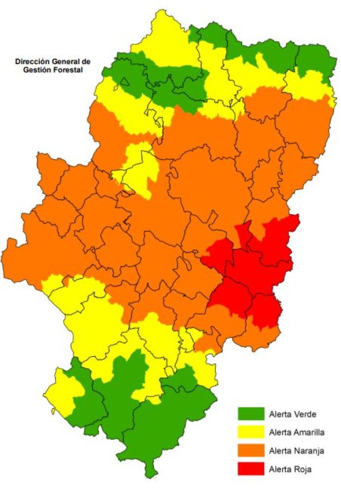 Nivel de Alerta de Peligro de Incendios Forestales (NAPIF) 24/8/24