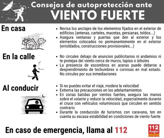 Consejos de autoprotección ante fuertes rachas de viento