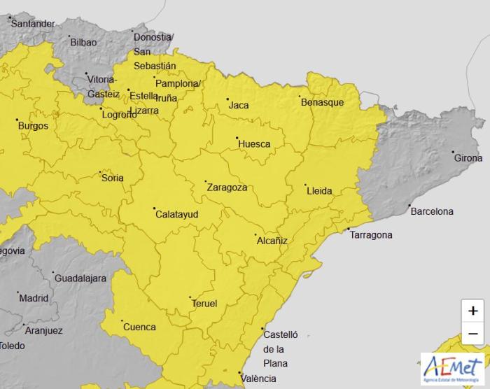 Avisos por tormentas en Aragón / Martes 3 septiembre