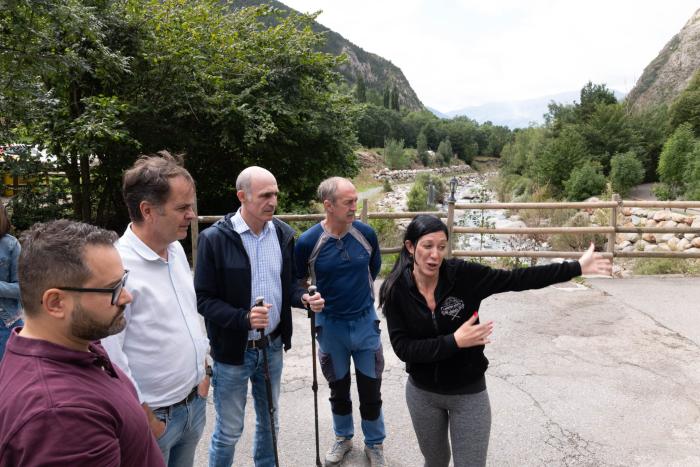 Daños en la escollera del camping Aneto