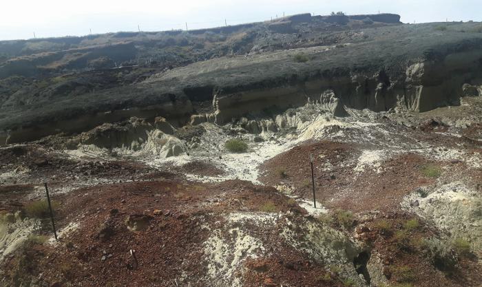 Vista del yacimiento Tanis, en Dakota del Norte, en donde se han encntrado los fósiles estudiados.