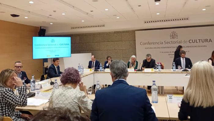 El director general de Cultura, Pedro Olloqui, ha participado este jueves en la Conferencia Sectorial de Cultura.