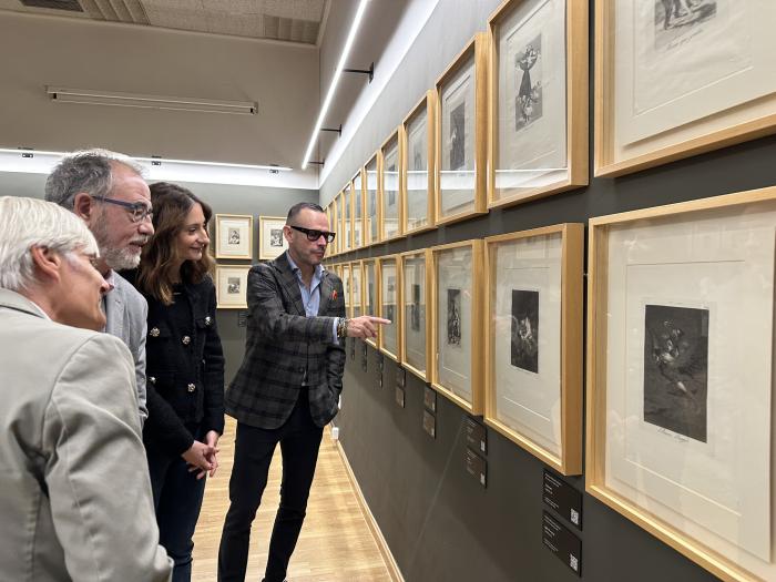 Inauguración de la exposición 'Goya. Fantasía y razón: Los Caprichos', en el Archivo Histórico Provincial de Huesca.