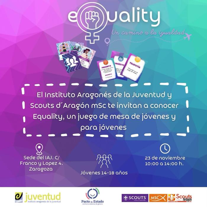 Presentación de 'Equality', un juego de mesa cooperativo, de jóvenes para jóvenes, con el IAJ y MSC Aragón