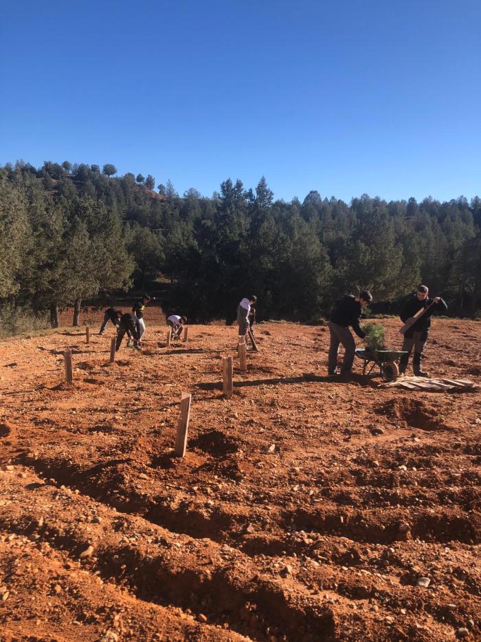 Alumnos del centro de formación profesional "San Blas" realizan una plantación