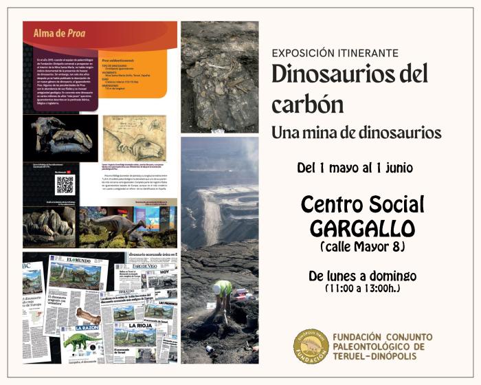 Imagen del artículo La exposición 'Dinosaurios del carbón' se podrá visitar durante todo el mes de mayo en Gargallo