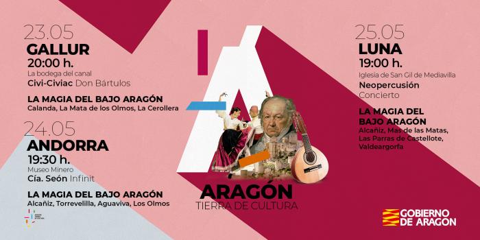 Continúan este fin de semana las actuaciones de 'Aragón, tierra de cultura'.