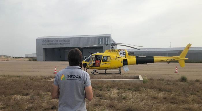 Imagen del artículo Comienza el servicio del helicóptero de coordinación y mando de INFOAR desde la base de Villanueva de Gállego