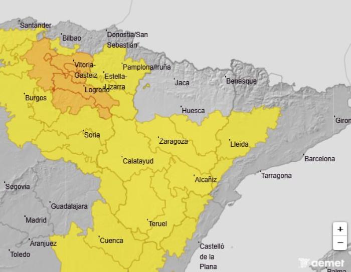 Imagen del artículo Aviso naranja por lluvias hoy jueves en Albarracín y Jiloca y Gúdar y Maestrazgo