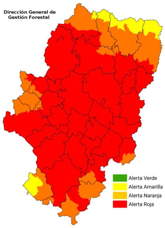 Nivel de Alerta de Peligro de Incendios Forestales (NAPIF) 1/7/25.