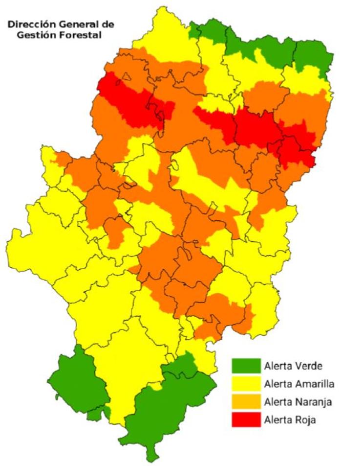 Nivel de Alerta de Peligro de Incendios Forestales (NAPIF) 4/7/25.
