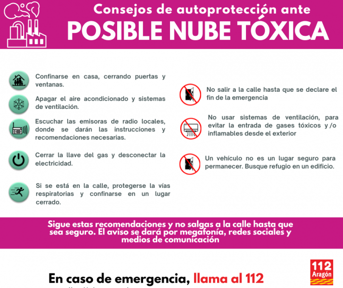 Imagen del artículo Activado el nivel 1 de emergencia del Plan de Emergencia Exterior de Zuera por un incendio en una industria química