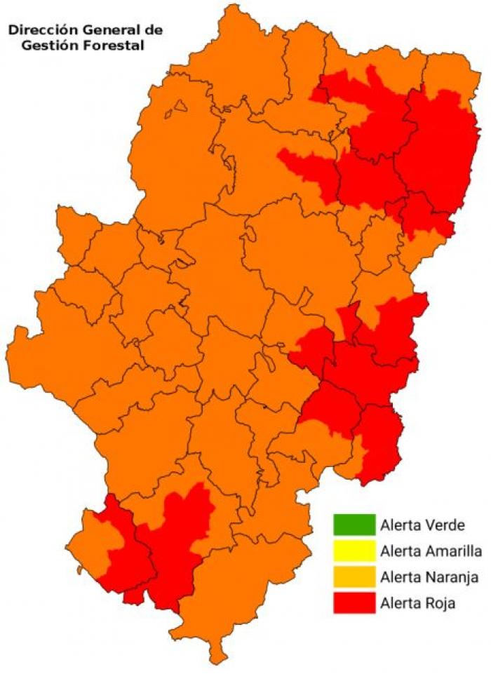 Nivel de Alerta de Peligro de Incendios Forestales (NAPIF) 7/8/25